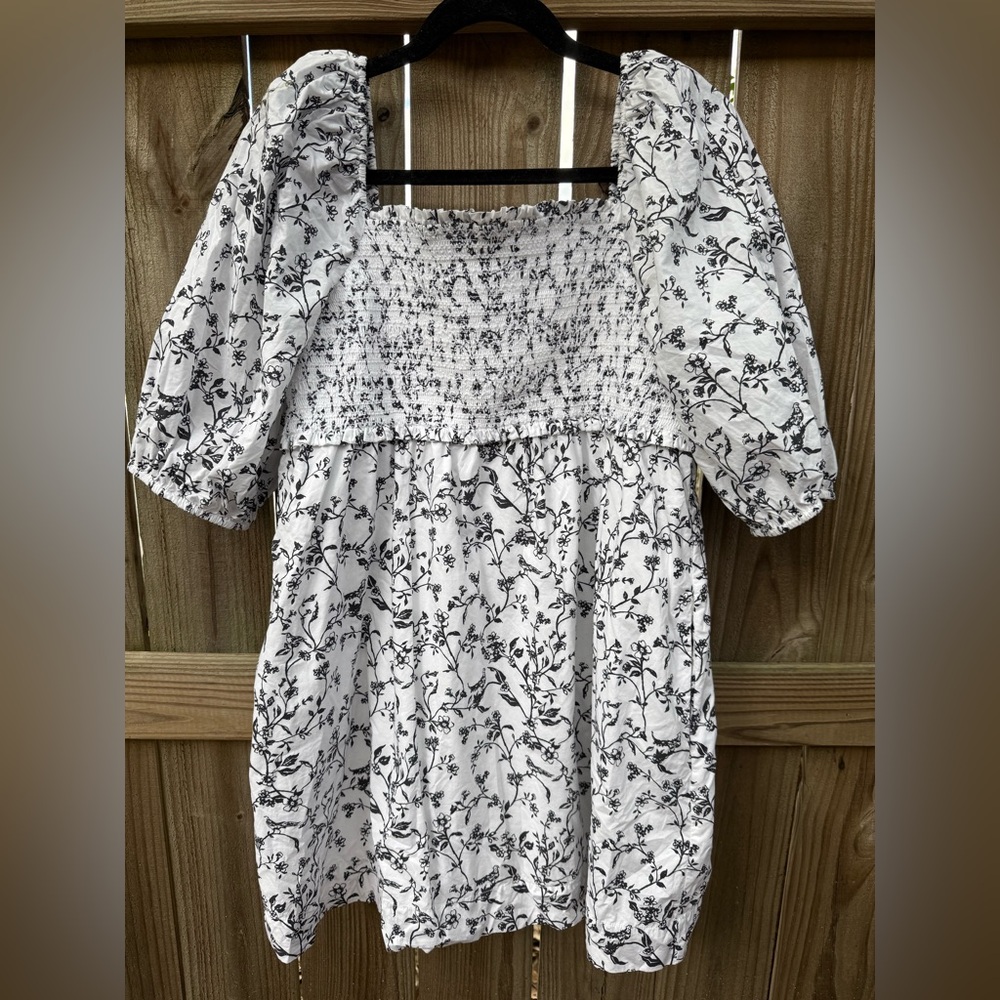 American Eagle Puff Sleeve Mini Dress NWOT Large